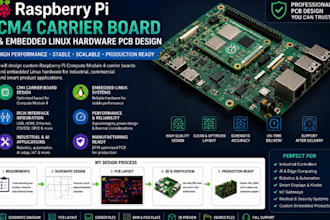 create raspberrypi cm4carrier board and embedded linux hardware for smart system
