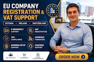 register your company and vat in estonia, ireland, and switzerland