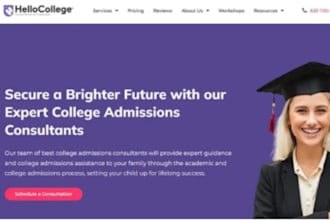 design wix college consultant website wix admissions consulting website