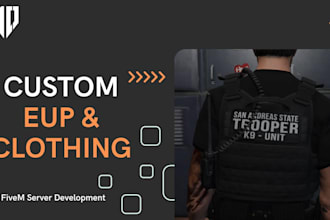 do fivem custom clothing for your gang org mc business