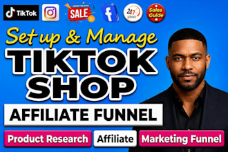 set up tiktok shop, affiliate product research and affiliate marketing funnel