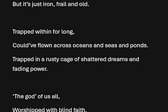 write a creative poetry writing in english