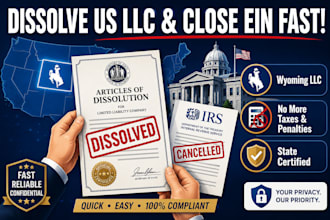 dissolve US llc, file llc dissolution, and close ein fast
