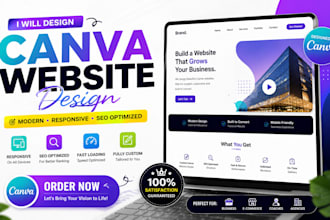 canva website design landing page website design