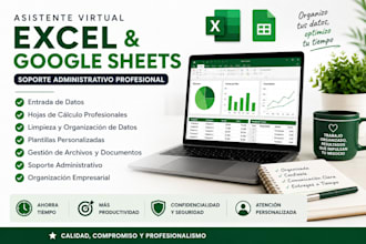crear hojas de excel y hacer tareas de asistente virtual
