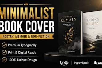 design minimalist book cover for nonfiction, poetry, memoir