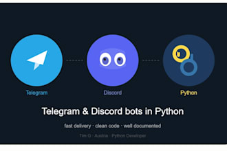 build a telegram or discord bot in python