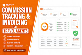 set up travefy invoicing commission tracking traveljoy invoice payment system