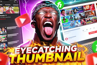 design viral gaming youtube thumbnails