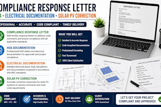 compliance response letter hoa electrical documentation solar pv correction