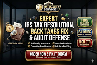 resolve irs back taxes, audit issues, and do 1099 tax preparation