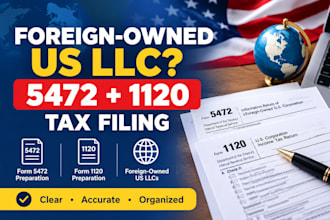 file irs form 5472 and 1120 for foreign owned US llc