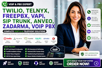 setup twilio telnyx freepbx vapi voip sip trunk anveo zadarma voip pbx