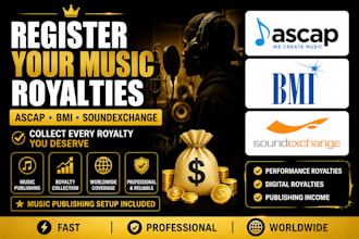 register your music with ascap bmi and soundexchange