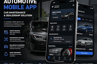 build a professional automotive mobile app or website for car maintenances