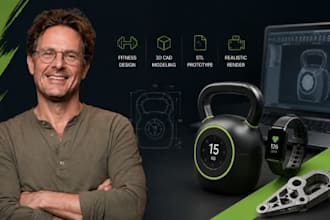 smart gym cad, fitness product render, sports gear stl prototype expert service