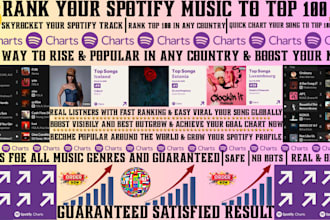chart your spotify music in top 100 spotify chart and organic spotify growth