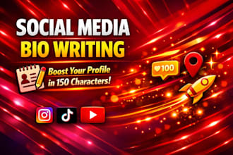 write a catchy social media bio that boosts your profile