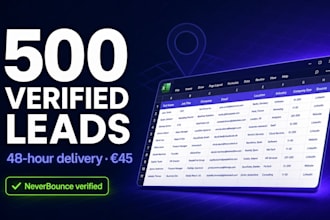 scrape 500 verified local business leads with phone email and socials