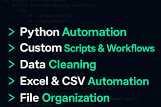 write a custom python script to automate your tasks