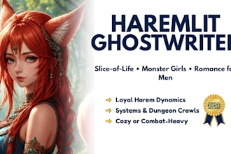 ghostwrite your harem litrpg or monster girl story
