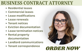 prepare sound lease agreements, eviction notices, and lease termination letters