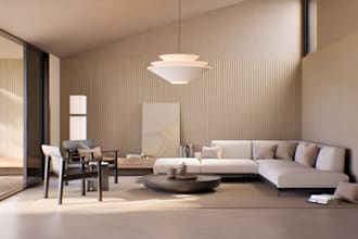 design a conceptual modern house with 3d exterior renders