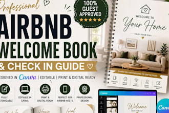 create canva airbnb check in guide and welcome manual