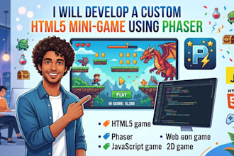 develop a custom HTML5 mini game using phaser