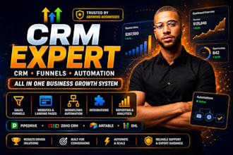 setup airtable, ghl, hubspot crm zoho pipedrive automation