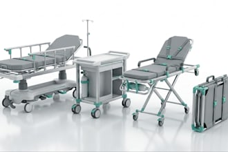 design medical products and hospital stretcher systems ergonomic medical device