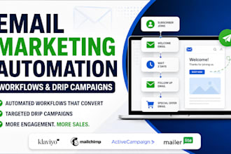 setup email marketing automation workflows and drip campaign