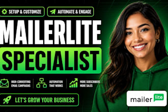 create mailerlite automation, campaign, mailerlite newsletter and landing page