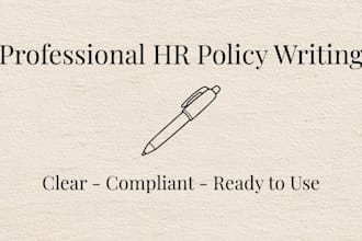 write a professional HR policy for your business