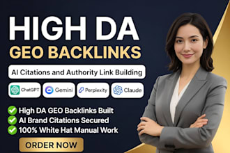 build monthly GEO backlinks and ai citations for chatgpt and google ranking