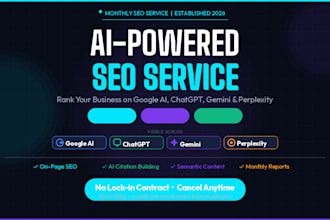 do monthly SEO for GEO, aio and llm to rank you business for ai