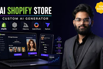 build custom shopify ai portrait store or ai image generator