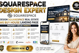 design squarespace real estate we buy house landing page property sales website