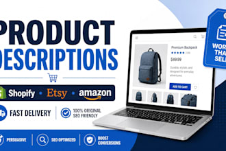 write engaging shopify or etsy product descriptions