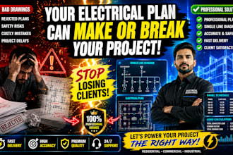 create professional electrical plans, electrical drawings, single line diagrams