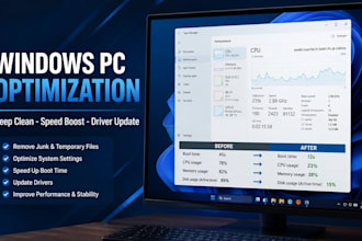 windows PC deep clean and performance optimization