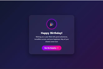 design a modern birthday website for your loved ones