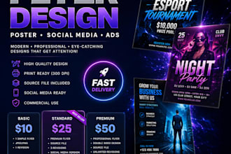 design a modern professional flyer poster or social media ad