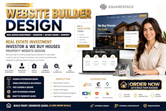 squarespace real estate investment investor we buy house property website design