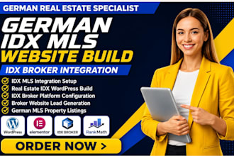 build german real estate idx mls integration broker website using wordpress