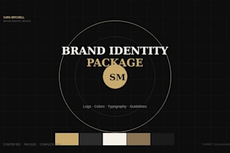 design a complete brand identity with logo colors and brand guidelines