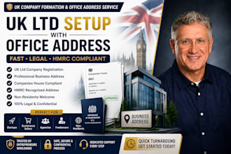 help do UK company formation, setup ltd with office address