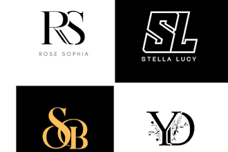 design a modern minimalist monogram and lettermark logo