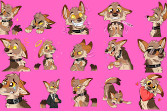 draw furry stickers, furry telegram stickers, animated discord stickers GIF