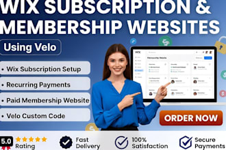 setup wix subscription recurring payment paid membership website using wix velo
